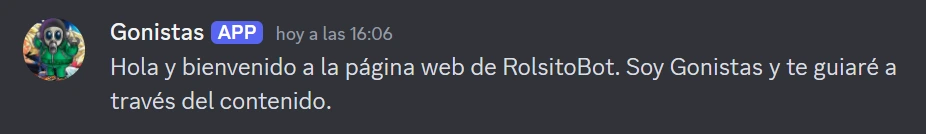 Guía paso a paso para usar RolsitoBot para rolear en Discord